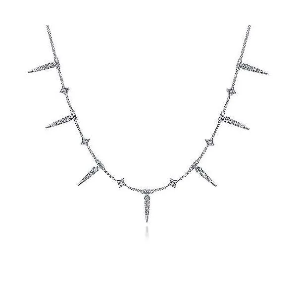 Gabriel Diamond Spike Necklace Goldstein's Jewelers Mobile, AL