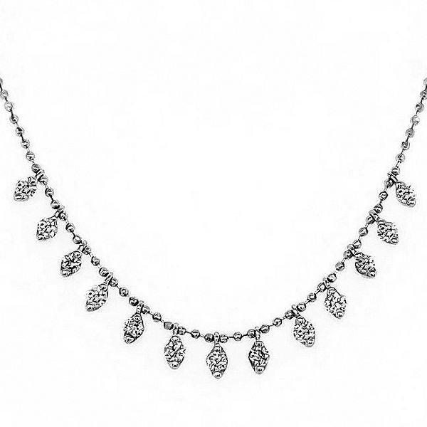 Diamond Dangle Station Necklace Goldstein's Jewelers Mobile, AL