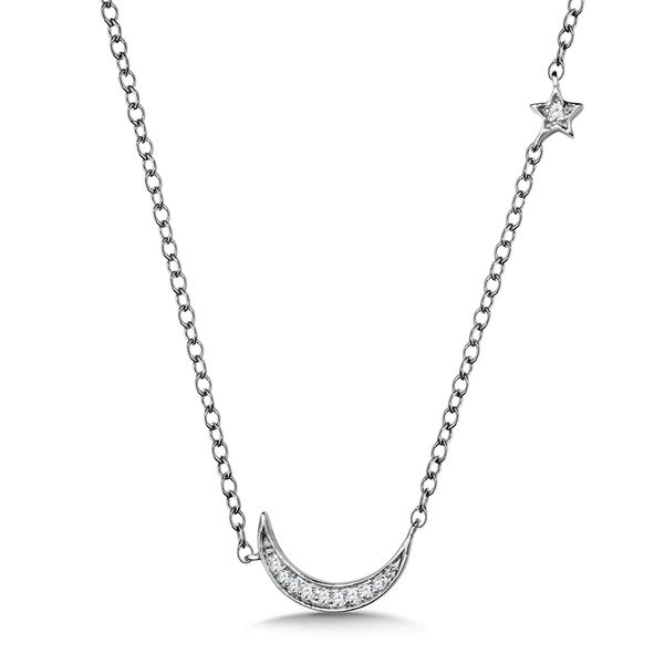 Diamond Crescent Moon and Star Necklace Goldstein's Jewelers Mobile, AL