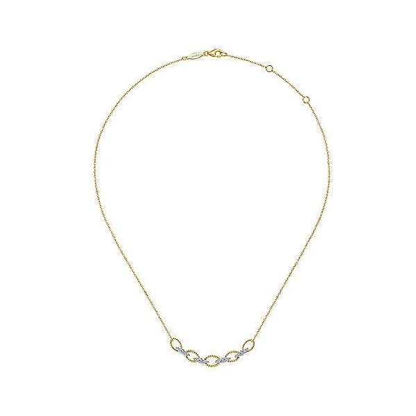 Gabriel Diamond Oval Link Necklace Image 2 Goldstein's Jewelers Mobile, AL