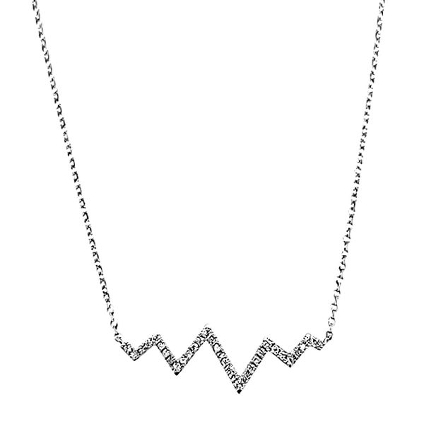 Diamond Heartbeat Necklace Goldstein's Jewelers Mobile, AL