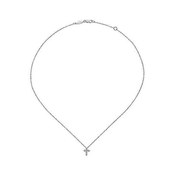 Gabriel Diamond Cross Necklace Image 2 Goldstein's Jewelers Mobile, AL