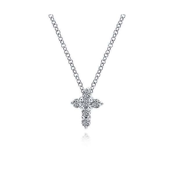 Gabriel Diamond Cross Necklace Goldstein's Jewelers Mobile, AL