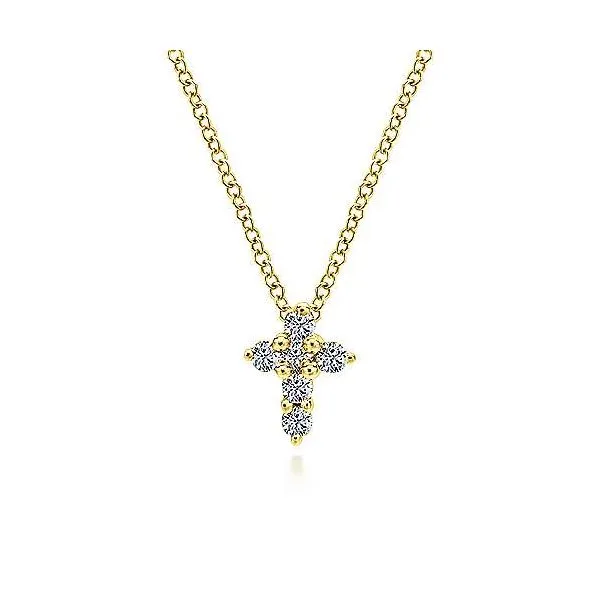 Gabriel Diamond Cross Necklace Goldstein's Jewelers Mobile, AL