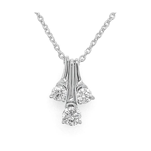Diamond 3-Stone Drop Necklace Goldstein's Jewelers Mobile, AL