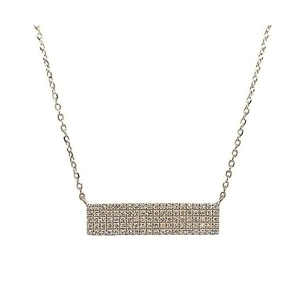 Diamond Pave Bar Necklace Goldstein's Jewelers Mobile, AL