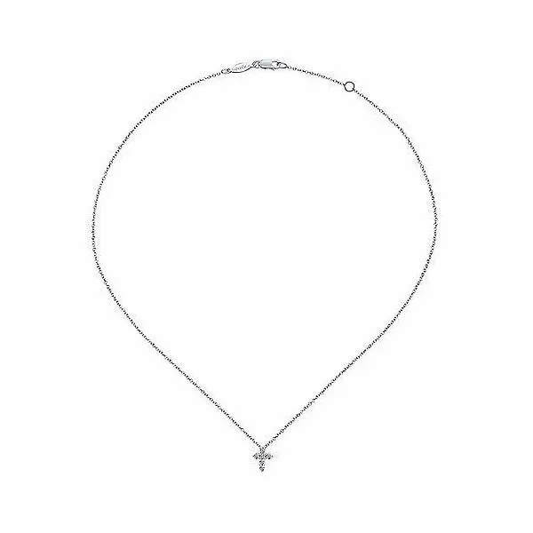 Gabriel Diamond Cross Necklace Image 2 Goldstein's Jewelers Mobile, AL