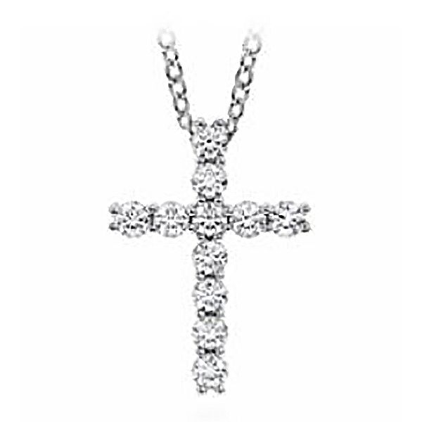 Hearts On Fire Small Whimsical Cross Necklace Goldstein's Jewelers Mobile, AL