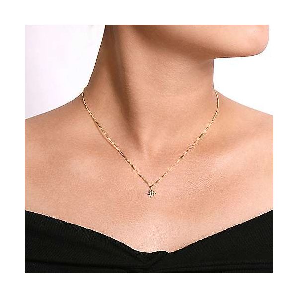 Gabriel Diamond Star Necklace Image 3 Goldstein's Jewelers Mobile, AL
