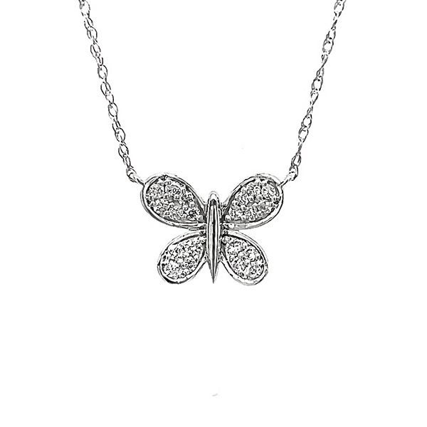 Diamond Butterfly Necklace Goldstein's Jewelers Mobile, AL