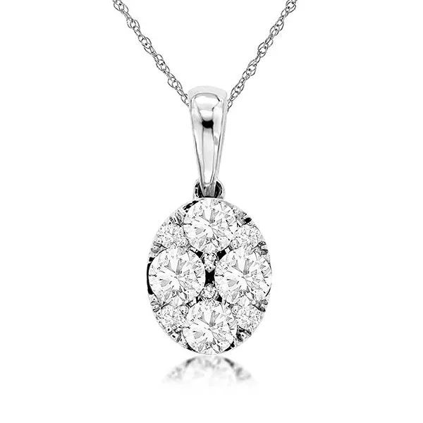 Diamond Cluster Necklace Goldstein's Jewelers Mobile, AL