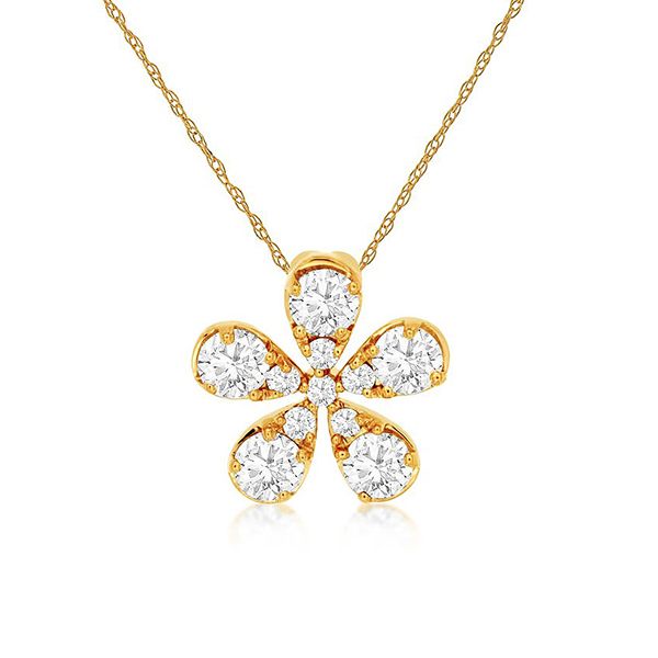 Diamond Flower Necklace Goldstein's Jewelers Mobile, AL
