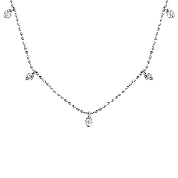 Diamond Dangling Station Necklace Goldstein's Jewelers Mobile, AL