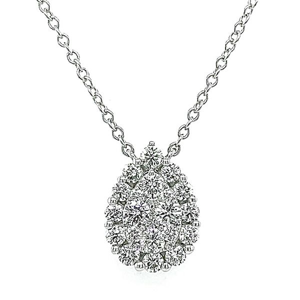 Diamond Pear Shape Cluster Necklace Goldstein's Jewelers Mobile, AL