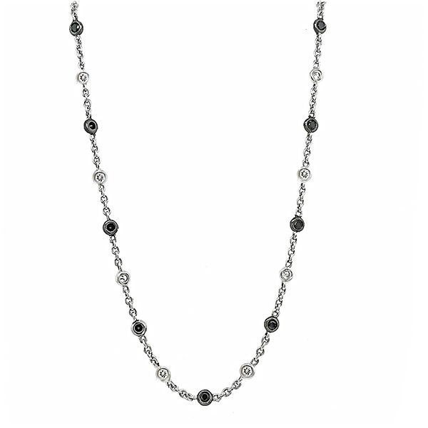Black and White Diamonds By The Yard Necklace Goldstein's Jewelers Mobile, AL