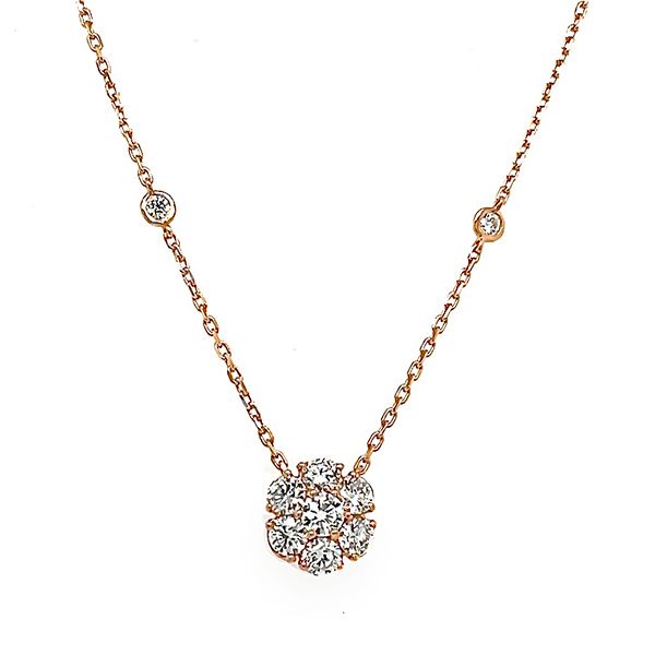 Diamond Flower Cluster Necklace Goldstein's Jewelers Mobile, AL