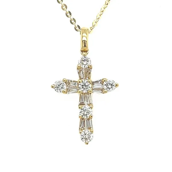 Diamond Baguette Cross Pendant Goldstein's Jewelers Mobile, AL