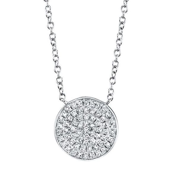 Diamond Pave Circle Necklace Goldstein's Jewelers Mobile, AL