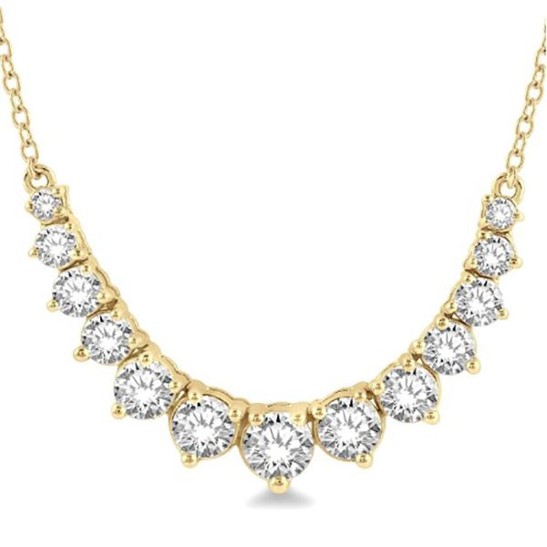 Diamond Graduated Necklace Image 3 Goldstein's Jewelers Mobile, AL