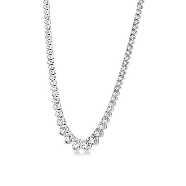 Diamond Riviera Necklace Image 2 Goldstein's Jewelers Mobile, AL