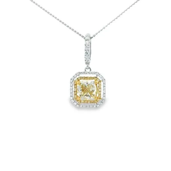 Yellow and White Diamond Pendant Goldstein's Jewelers Mobile, AL