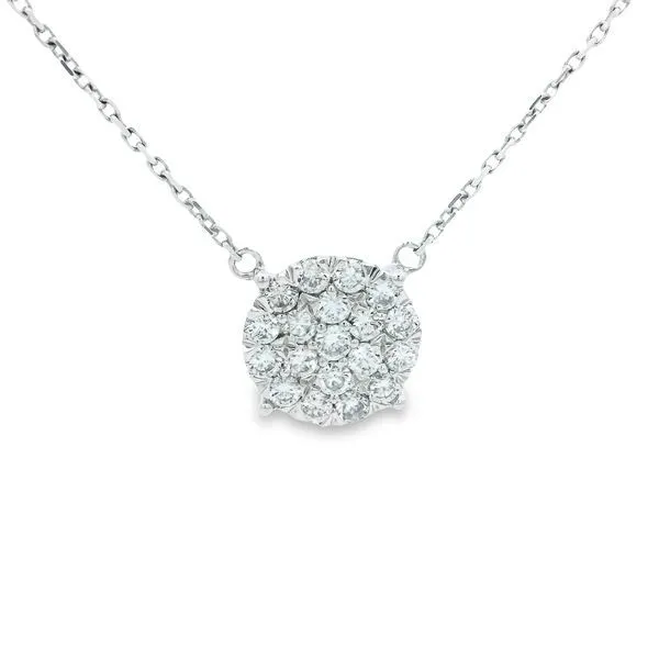 Diamond Cluster Necklace Goldstein's Jewelers Mobile, AL