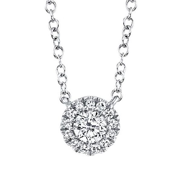 Diamond Halo Necklace Goldstein's Jewelers Mobile, AL