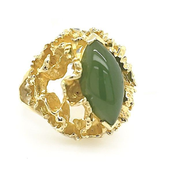 Marquise Shape Jade Ring Goldstein's Jewelers Mobile, AL