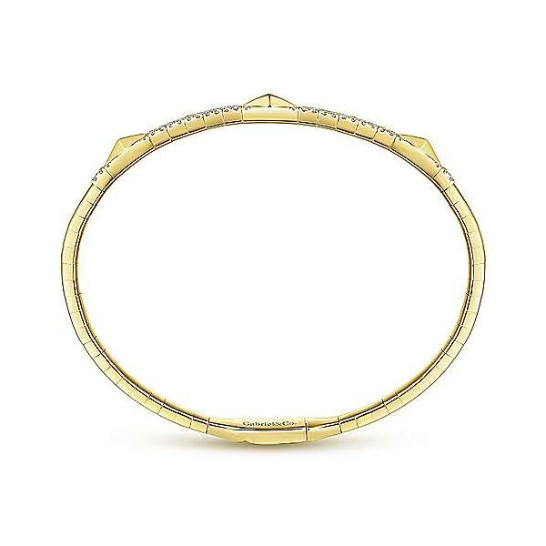 Gabriel Diamond Pyramid Station Bangle Image 3 Goldstein's Jewelers Mobile, AL