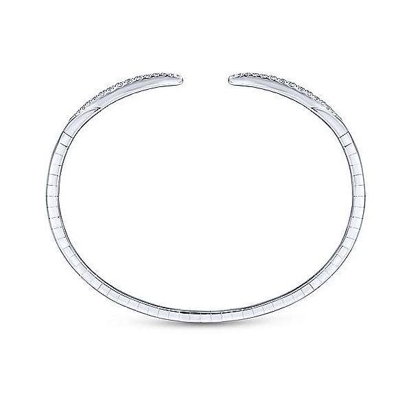 Gabriel Demure Diamond Split Bangle Bracelet Image 3 Goldstein's Jewelers Mobile, AL