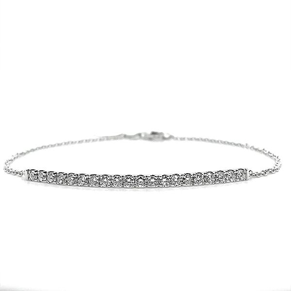 Diamond Curved Bar Bracelet Goldstein's Jewelers Mobile, AL