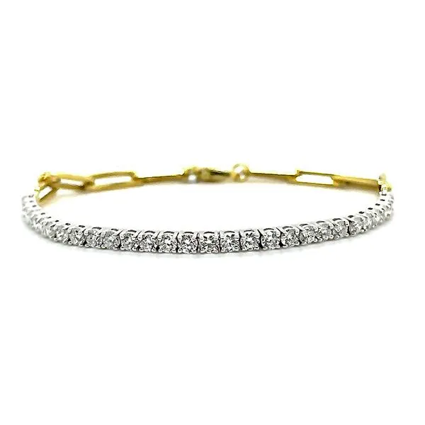 Diamond Paper Clip Bracelet Goldstein's Jewelers Mobile, AL