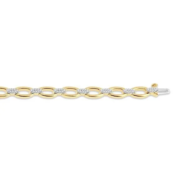 Diamond Open Link Bracelet Image 3 Goldstein's Jewelers Mobile, AL