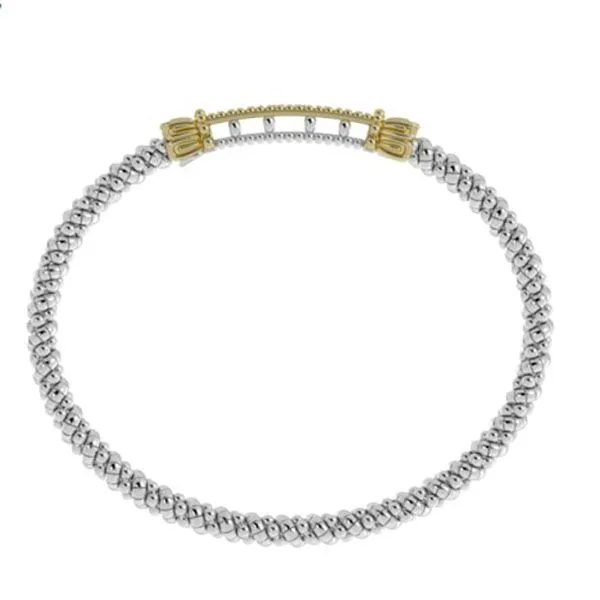 Sterling Silver and14K Yellow Gold 0.07 Carat Diamond Vahan Bracelet Image 2 Goldstein's Jewelers Mobile, AL