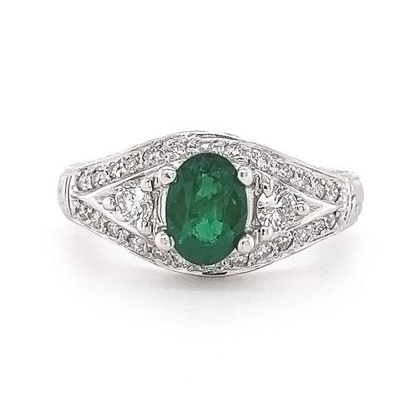 Emerald & Diamond Ring Goldstein's Jewelers Mobile, AL