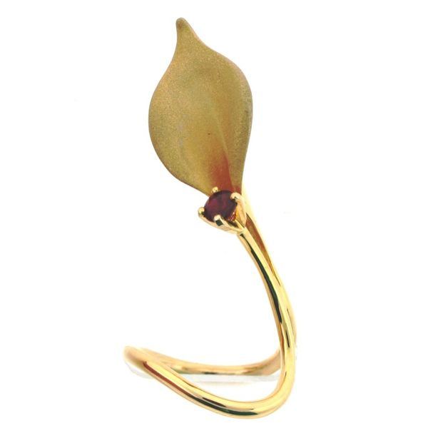 Galatea Ruby Lotus Flower Ring Goldstein's Jewelers Mobile, AL