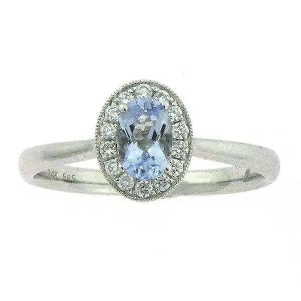 Aquamarine and Diamond Ring Goldstein's Jewelers Mobile, AL