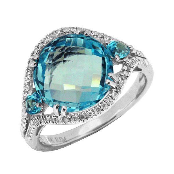 Blue Topaz and Diamond Ring Goldstein's Jewelers Mobile, AL