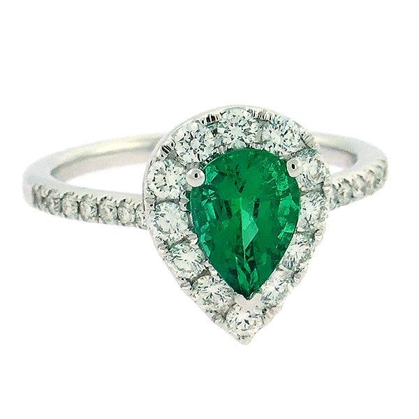 Emerald and Diamond Ring Image 2 Goldstein's Jewelers Mobile, AL