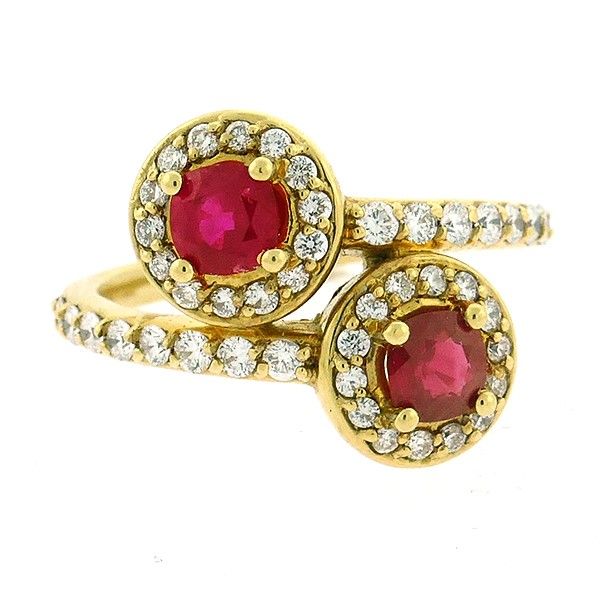 Ruby and Diamond Bypass Ring Goldstein's Jewelers Mobile, AL