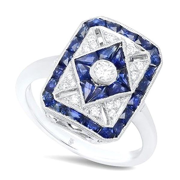 Beverley K Sapphire and Diamond Ring Goldstein's Jewelers Mobile, AL