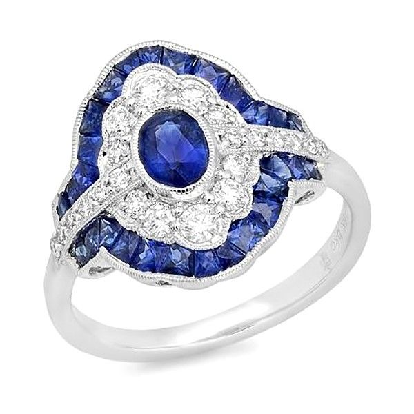 Beverley K Sapphire and Diamond Ring Goldstein's Jewelers Mobile, AL