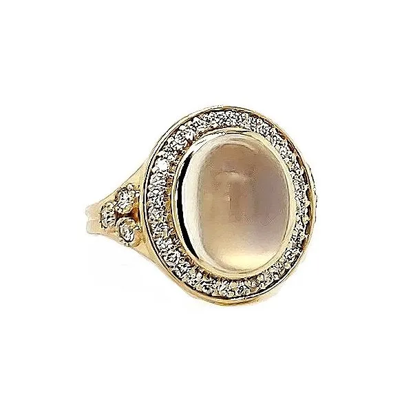 Rainbow Moonstone and Diamond Ring Goldstein's Jewelers Mobile, AL