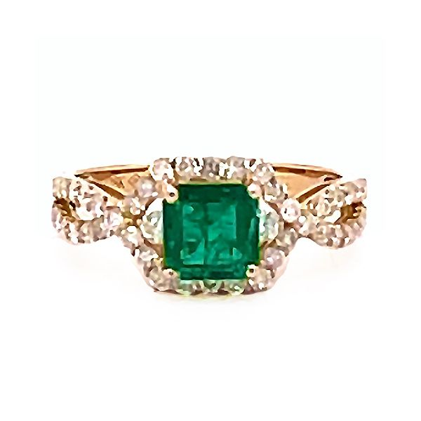 Emerald and Diamond Ring Goldstein's Jewelers Mobile, AL