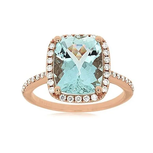 Aquamarine and Diamond Ring Goldstein's Jewelers Mobile, AL