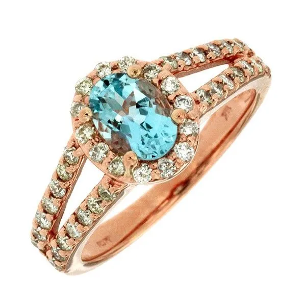 Aquamarine and Diamond Ring Goldstein's Jewelers Mobile, AL