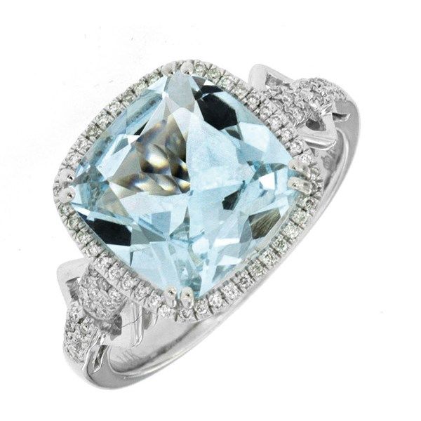 Aquamarine and Diamond Ring Goldstein's Jewelers Mobile, AL