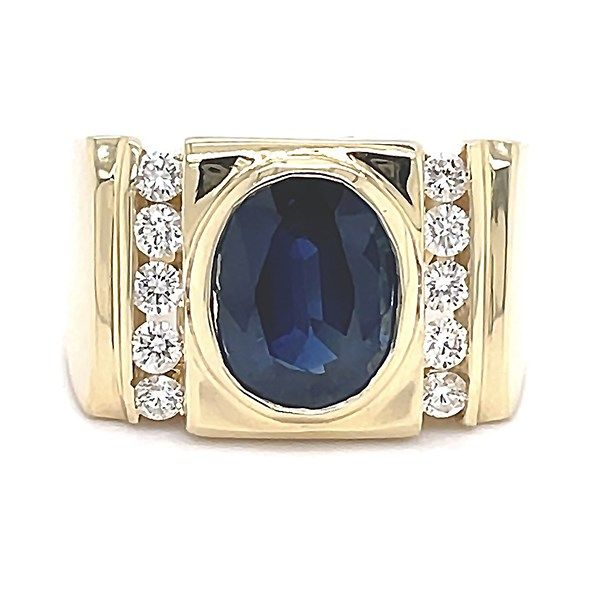 Lab Grown Sapphire and Diamond Ring Goldstein's Jewelers Mobile, AL