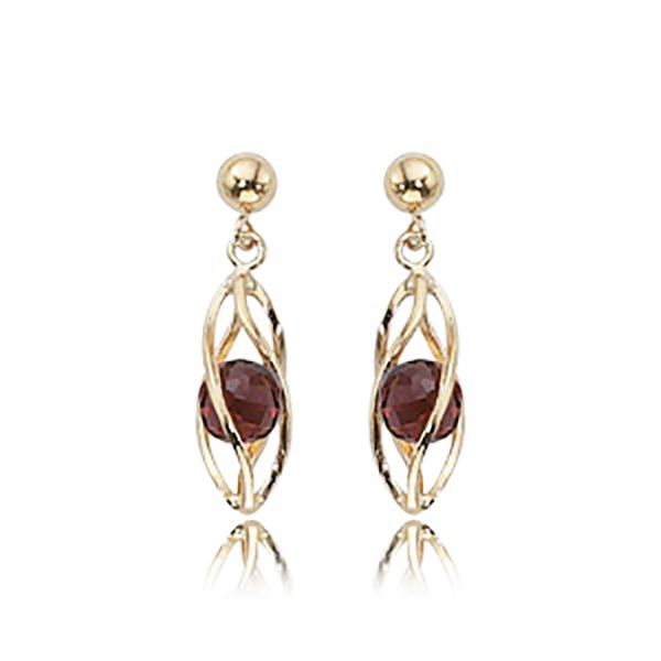 Garnet Drop Earrings Goldstein's Jewelers Mobile, AL