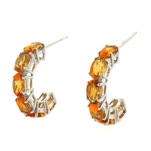 Citrine Hoop Earrings Goldstein's Jewelers Mobile, AL